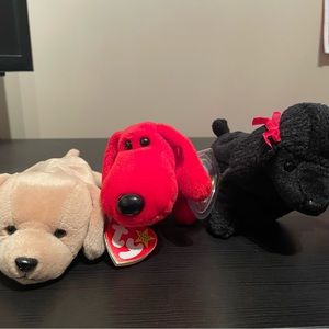 Ty Beanie Baby - Rare Dog Collection - All Beanie Baby have have Tag Errors